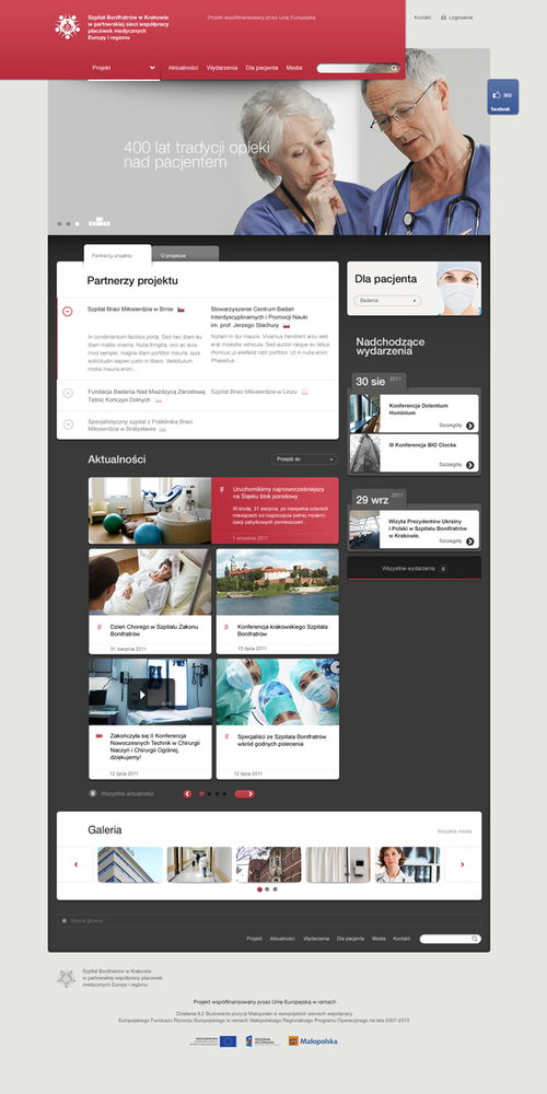 波兰siecbonifratrow.pl医疗科研网页设计